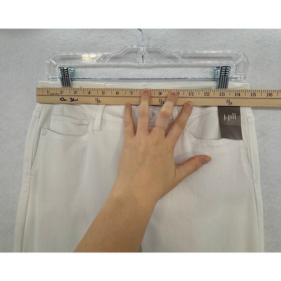 J. Jill Authentic White Jeans Women size 4 Fit Slim Ankle Preppy Classic - Picture 5 of 11